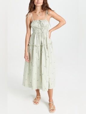 En Saison Reagan Floral Embroidered Cotton Dress